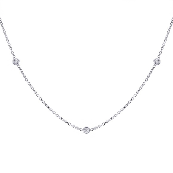 Avital & Co Jewelry Jewelry - 0.90 Carat Round Cut Diamonds By The Yard Necklace